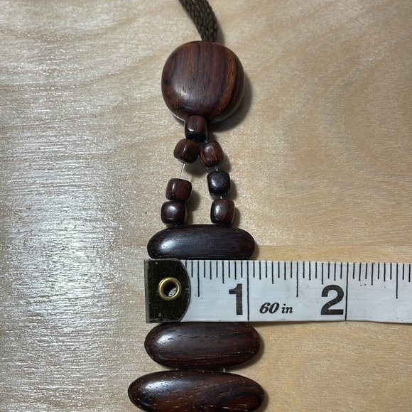 Handcrafted Wood Statement Belt - Brown - Picture 11 of 11